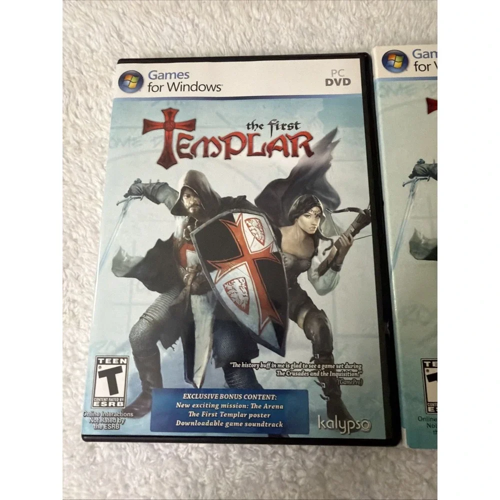 The First Templar PC DVD ROM Video Game VTG CIB. Complete Sleeve Kalypso WIN